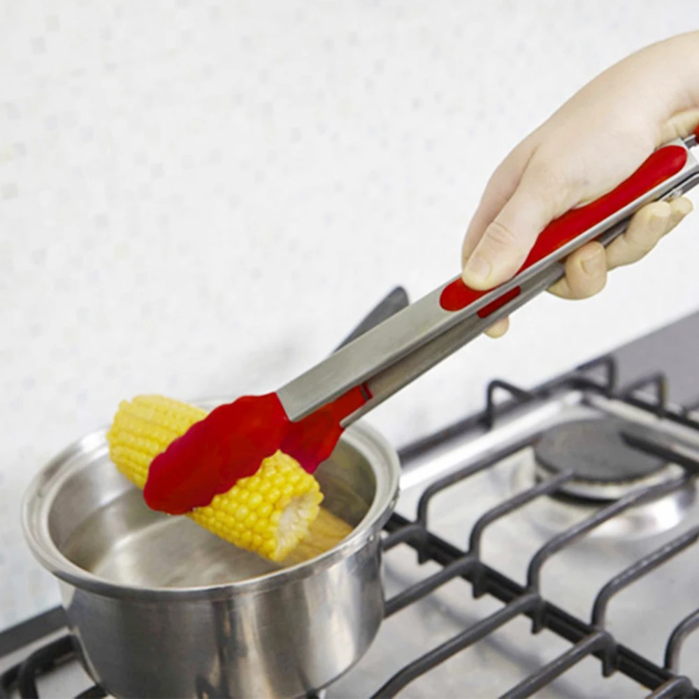 Нержавеющая сталь инструментов для барбекю гриль Тонг Салат Хлеб выступающей с