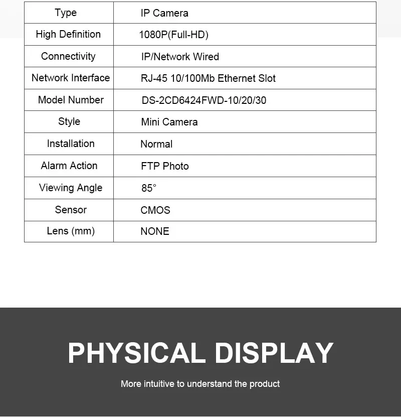 HIKVISION DS-2CD6425FWD-10/20 Вт, 30 Вт заменить DS-2CD6424FWD-10/20 Вт, 30 Вт, 2MP мини IP Камера для банка ATM Поддержка SD Hik-Connect APP