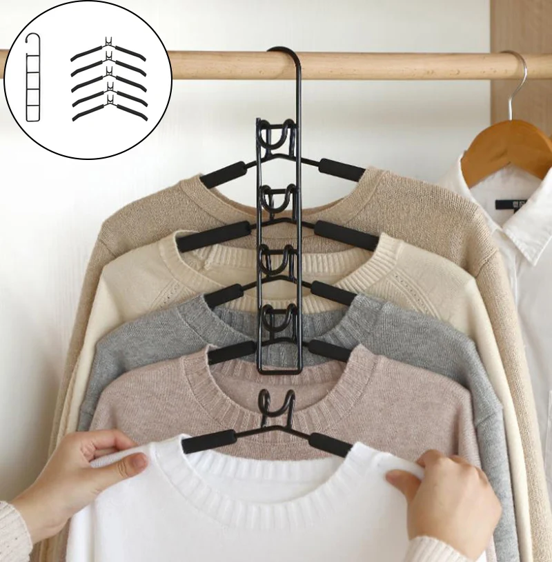 

Cabide Multifuncional Wardrobe Hanger,Space-Saving Wardrobe Coat Rack,Detachable Clothes Storage Rack,Connect Hooks For Hanger