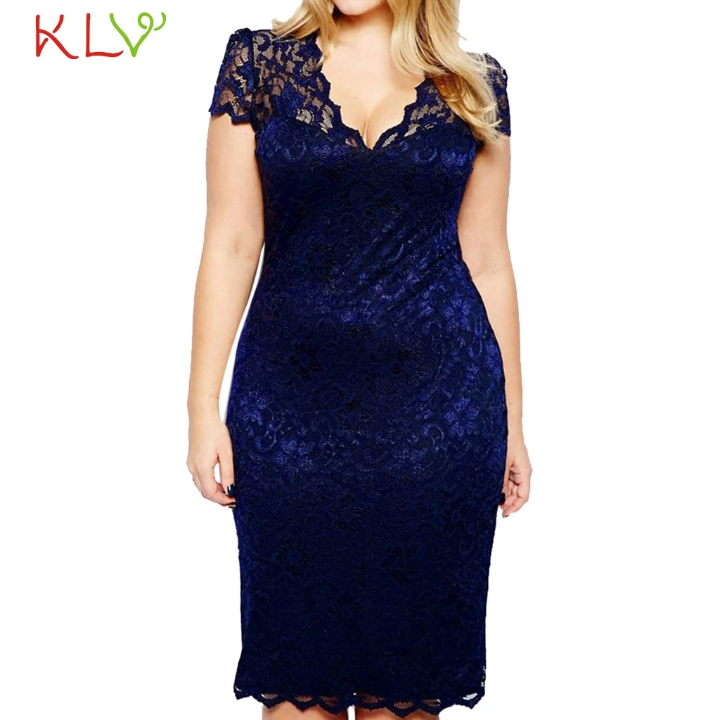 

Lace Dress Plus Size 5XL Fat Elegant Dresses For Wedding Party Evening Summer Sundress Casual Ladies Women Clothes Vestidos 20Jn