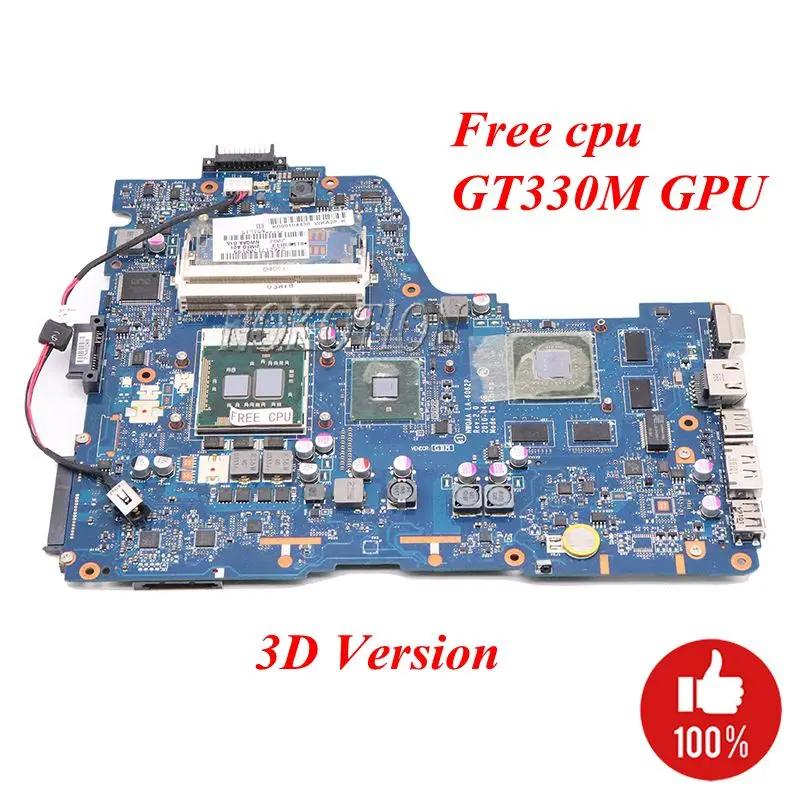 Материнская плата NOKOTION 3D Veison для Toshiba Satellite A660 A665 материнская K000104430 K000112450 NWQAA LA 6062P