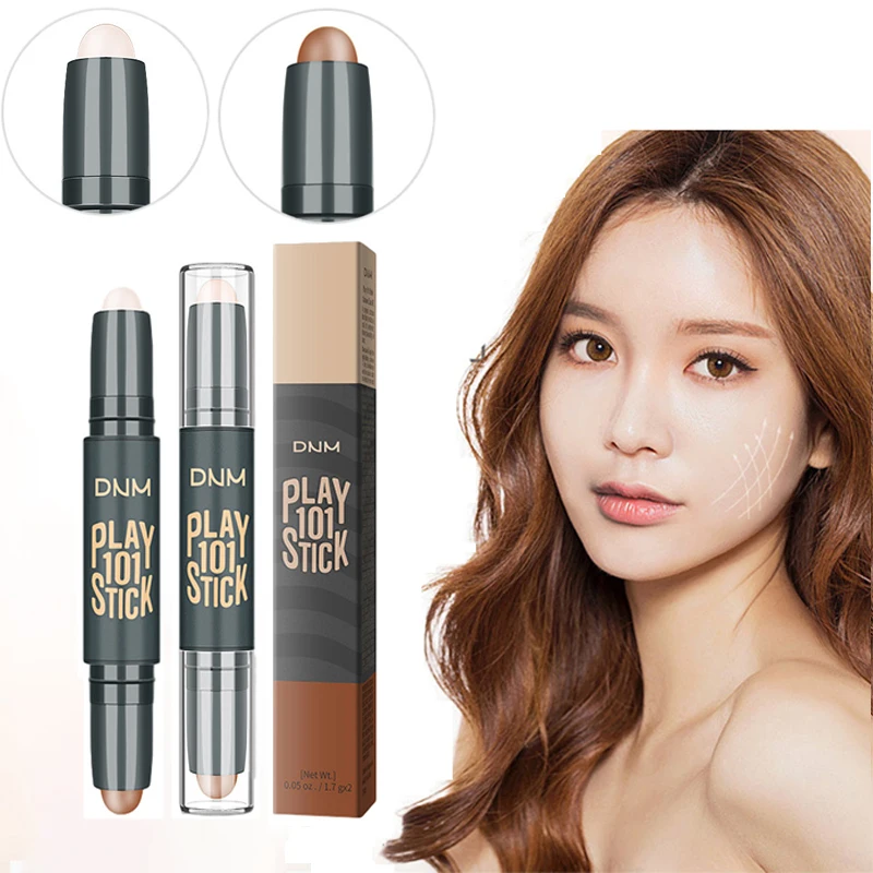 

Double-ended 2 In1 Contour Stick Multicolor Highlighter Bronzer Pen Create 3D Face Concealer Cream Cosmetic Beauty Makeup Tools