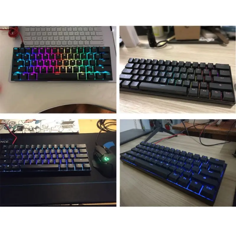Высококачественная 60% механическая клавиатура Bluetooth 4 0 Type C RGB 61 клавиша Kaihl