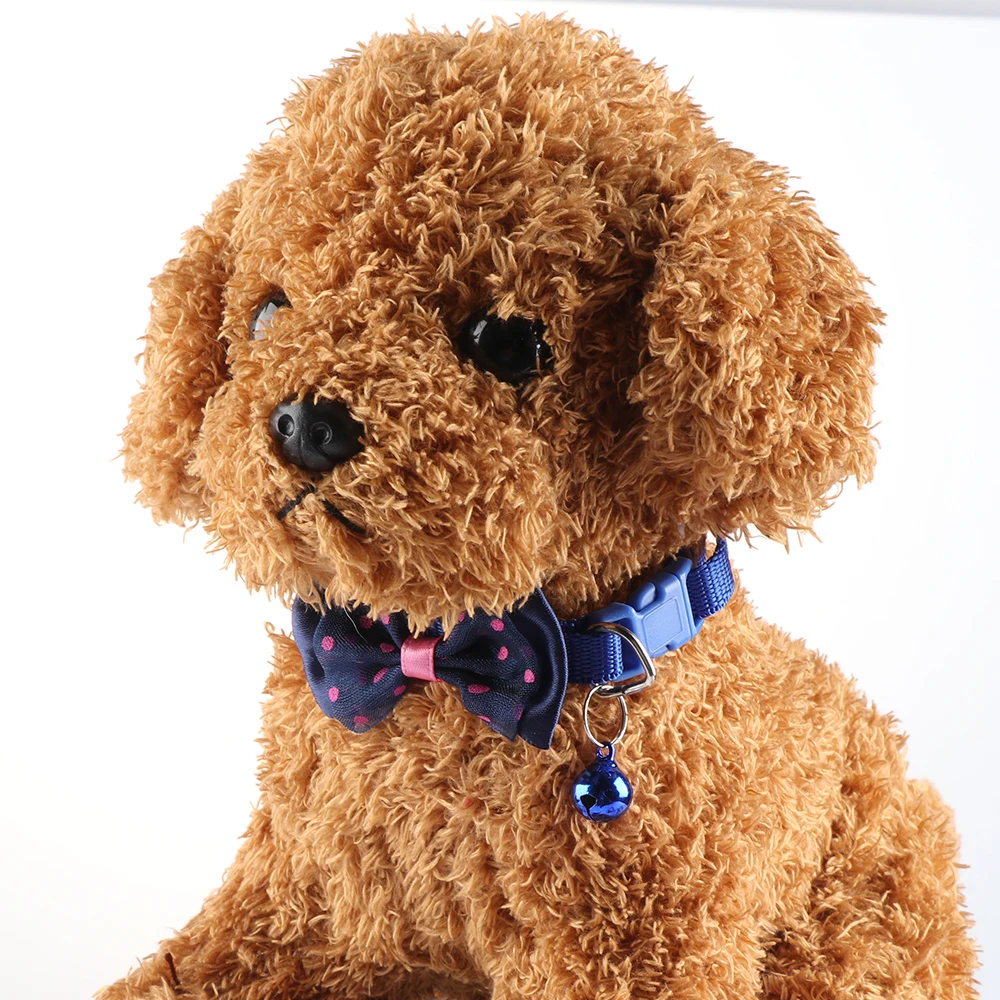 1 шт. ошейник для собак с бантом подвеска колокольчик регулируемые ошейники кошек