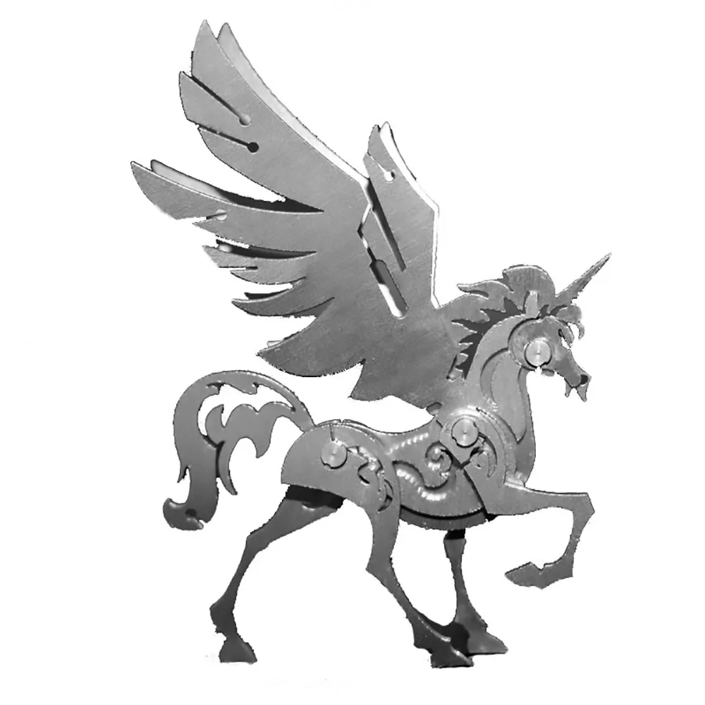

3D Unicorn DIY Puzzle Animal Creative Metal Assembly Model Expert Level Stainless Steel Ornaments Adult Game For Gift