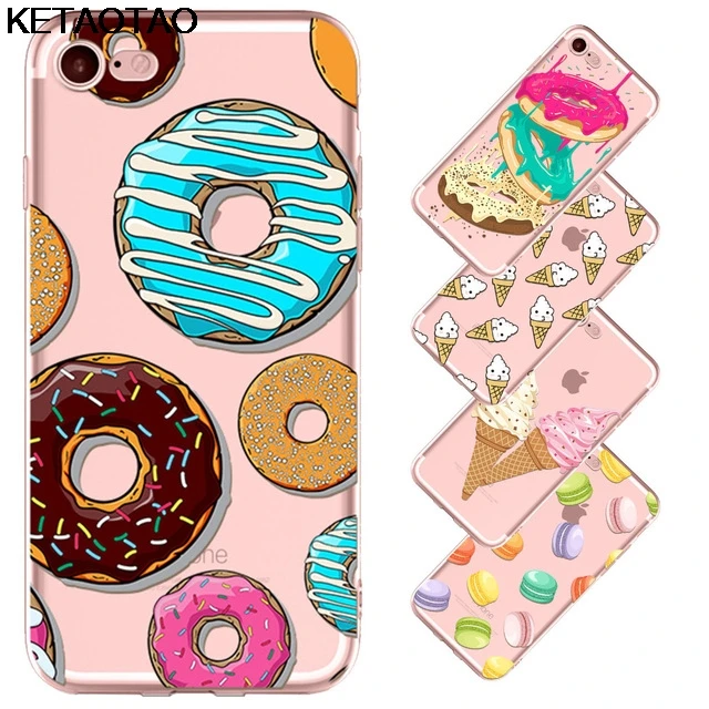 KETAOTAO Радужный цветной гамбургер пончики Макарон чехол для телефона s iPhone 5 6S 7 8 Plus X