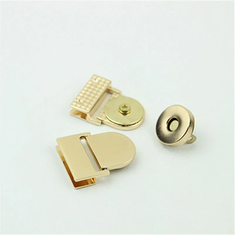 Fashion 10 Pcs Magnetic Clasp Turn Lock Twist Locks Metal Hardware For DIY Craft Replacement Handbag Bag Purse Accessories New