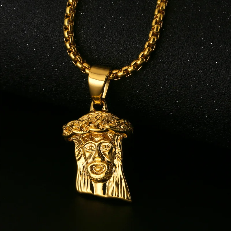 Ожерелье с подвеской Иисуса в стиле хип-хоп длиной 75 см мужское ювелирное изделие