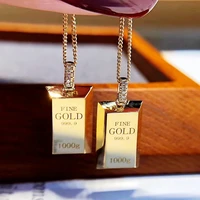 fashion gold bars pendant necklace for women luxury chain necklace hip hop jewelry engagement wedding necklace anniversary gifts