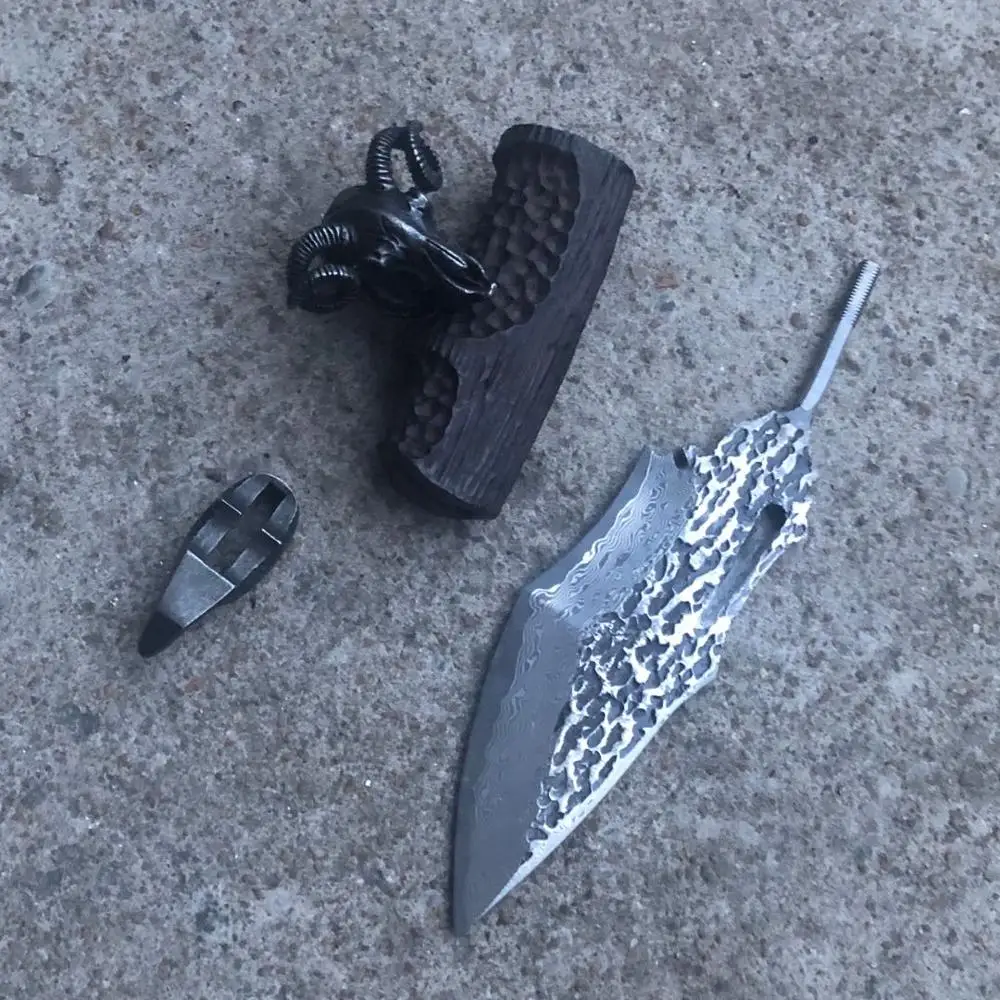 

1 шт. VG10 сэндвич Дамасская сталь для самостоятельного изготовления изысканных ножей волнистый узор стальной нож лезвие пустой была термооб...