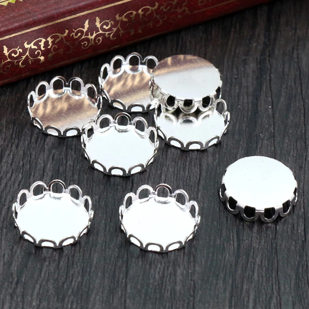 20 шт./лот 12 мм внутренний размер посеребренный покрытый бронзой материал