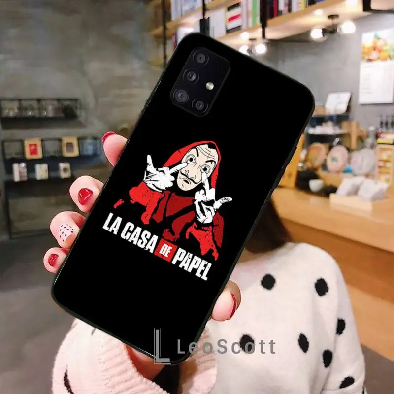 

Spain TV Money Heist House Paper Phone Case For Samsung A40 A50 A51 A71 A20E A20S S8 S9 S10 S20 Plus note 20 ultra 4G 5G