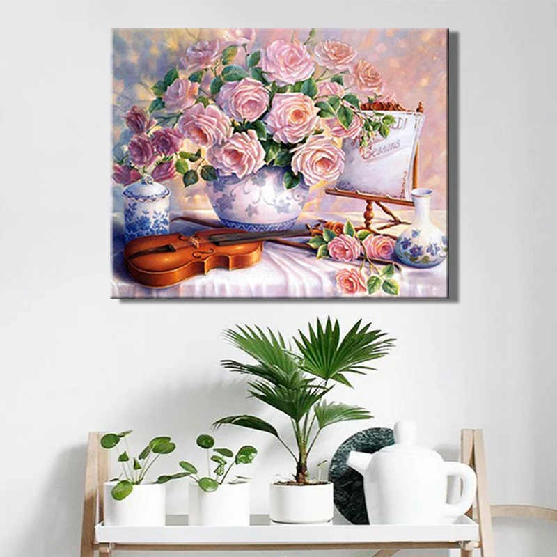 Краска по номерам художественная краска Цветок красивая гостиная спальня