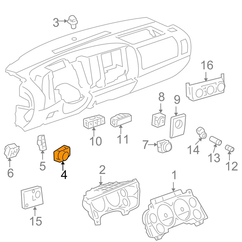 15926100 25858708 New Brand Headlight Dimmer Switch For Silverado Sierra Avalanche W/O Fog | Автомобили и мотоциклы