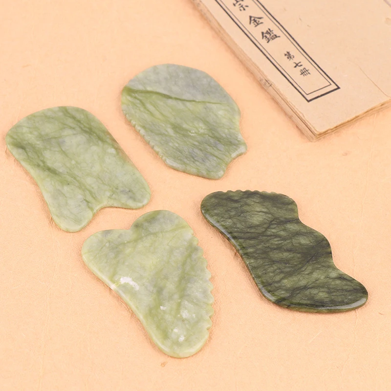 

Натуральный массажер для лица, массажер гуаша Ша с нефритом, устройство для массажа лица, гуаша, уход за кожей лица и шеи