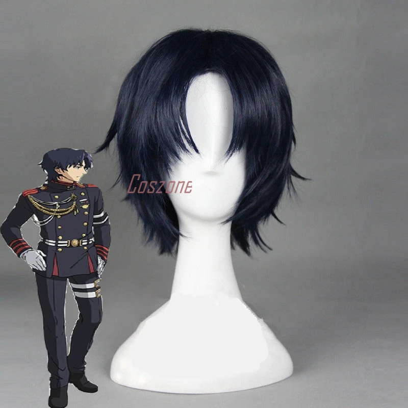 Seraph of The End Косплей Костюм guren ichinose темно синий короткий прямой термостойкий