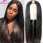 FG прямые 2x4 U-часть 150% плотность натуральные человеческие волосы парики для чернокожих женщин в форме бразильских волос Remy можно закусывать и окрашивать