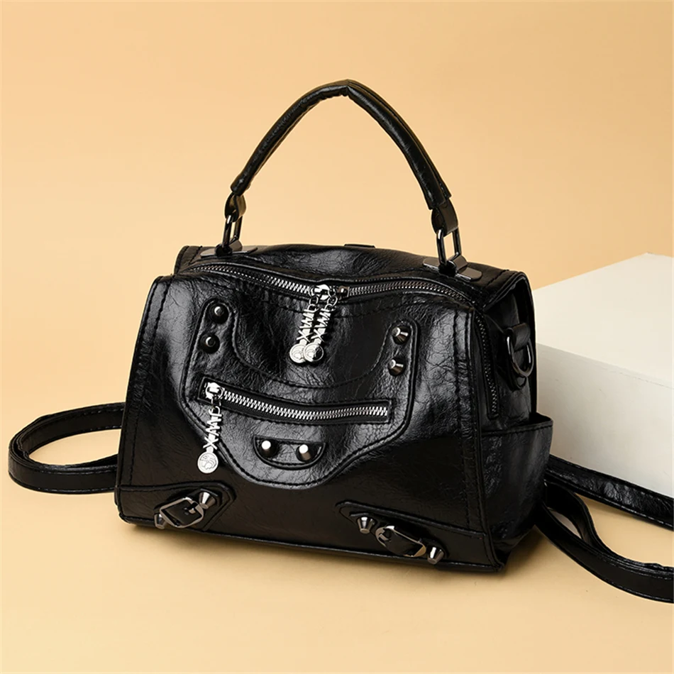 Mochila Feminina, рюкзак из мягкой кожи, женский рюкзак, высокое качество, рюкзак с заклепками, дамские сумки через плечо для женщин, Sac