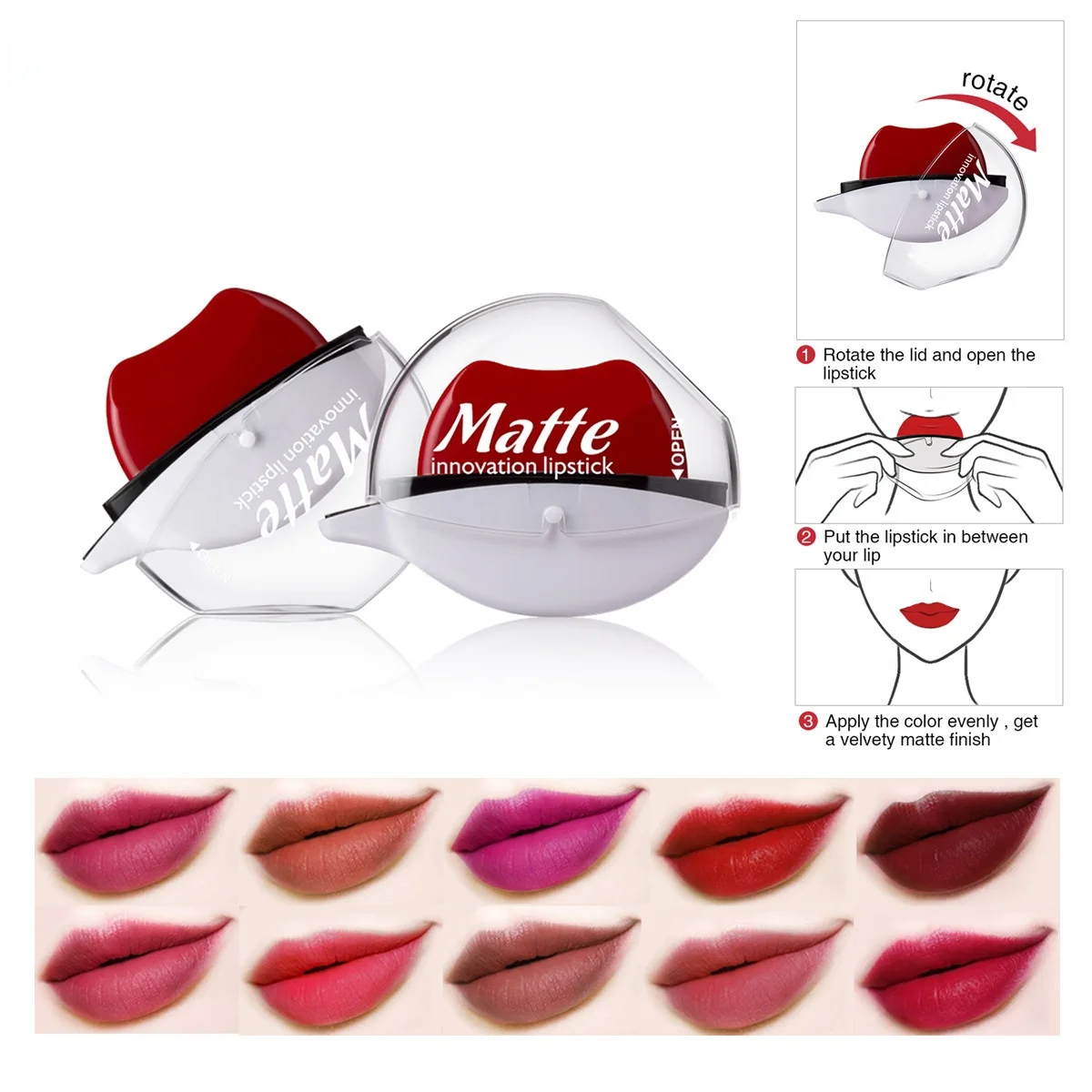 

Сексуальная матовая помада для макияжа, 12 цветов, стойкий пигмент, Женская бархатная Помада для губ, ленивая губная помада