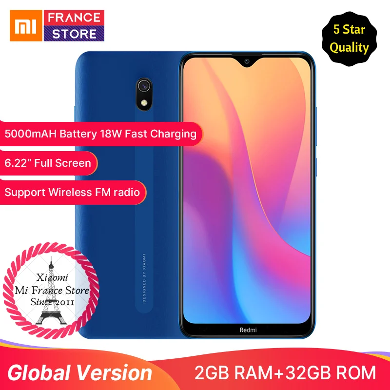 XIAOMI Redmi 8 A 8A Глобальная версия 2 Гб оперативной памяти 32 встроенной Смартфон Snapdragon