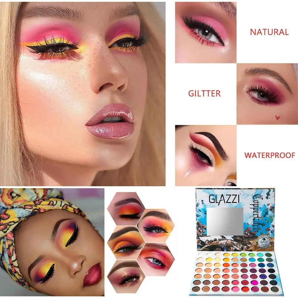 

63 Colors Waterproof Matte Eyeshadow Palette Glitter Eye Shadow Long Lasting Make Up Pallet Shimmer Fashion Beauty