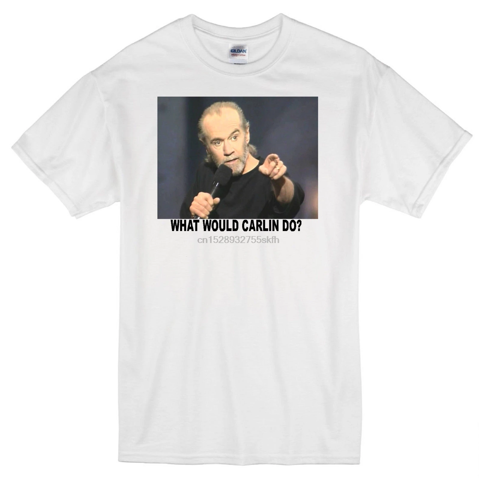 Белая футболка Джорджа Карлина WWD COMEDY|Мужские футболки| |