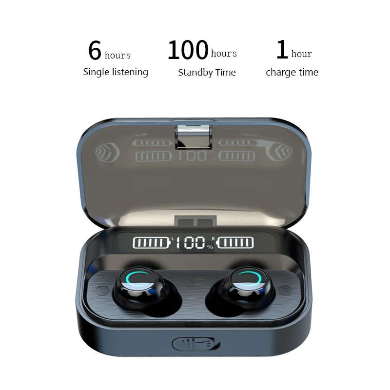 Беспроводные наушники Bluetooth 5 0 миниатюрная гарнитура с фонариком