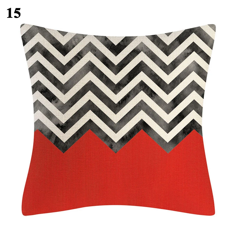 

Abstract Line Geometry Pillow Cover 1PC Fashion Abstract Gray Red Swirls Pillow Cover Waist Throw Pillowcase Soft Pillowslip