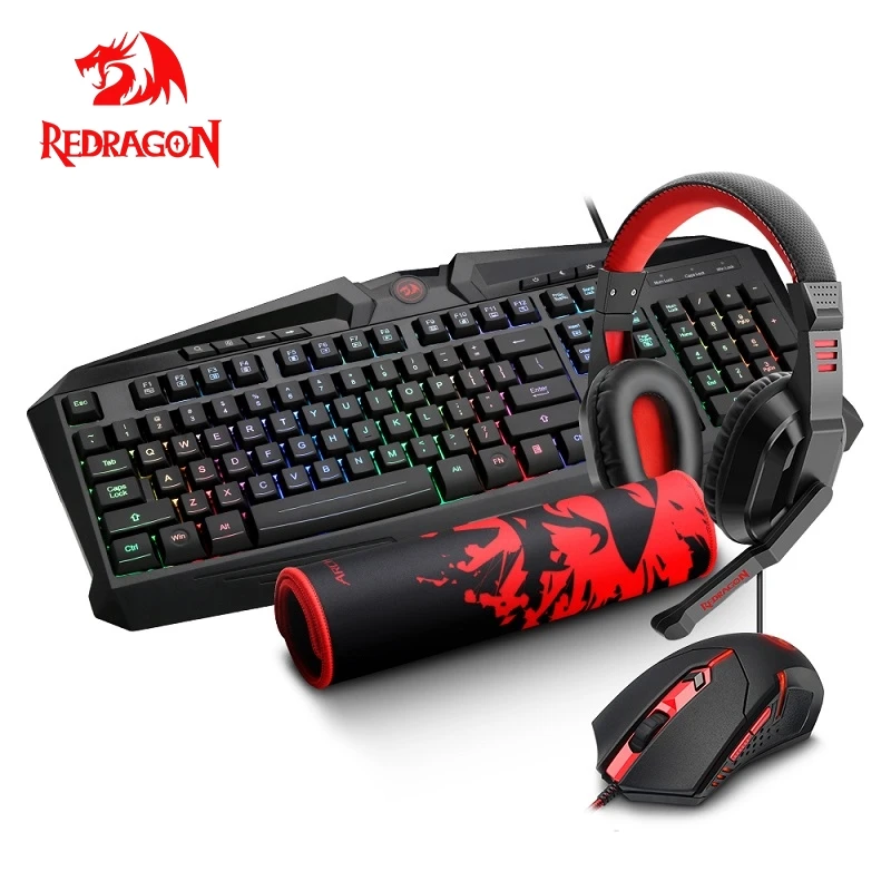 Игровые наборы клавиатура мышь. Reddragon s101-ba. набор redragon s101-ba мышь+клавиатура+гарнитура+ковер (1/4). мышка ред драгон беспроводная. комбо механическая клавиатура+мышь redragon s117-kn.