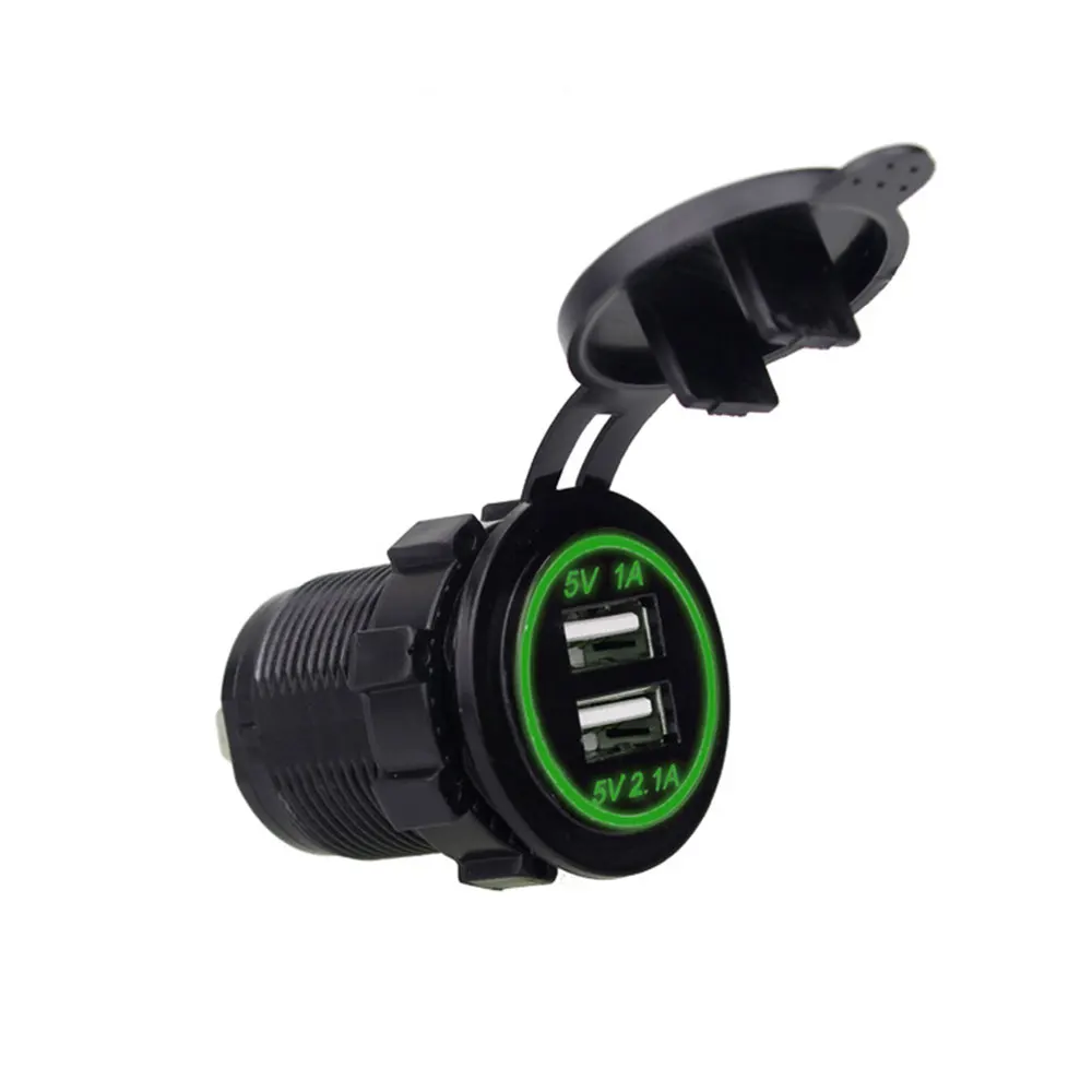 

Waterproof ABS 12-24V Fast Charging USB Charger Socket Car Fast Charger Automotive Electronics Tablets Motorcycles Boats 5V
