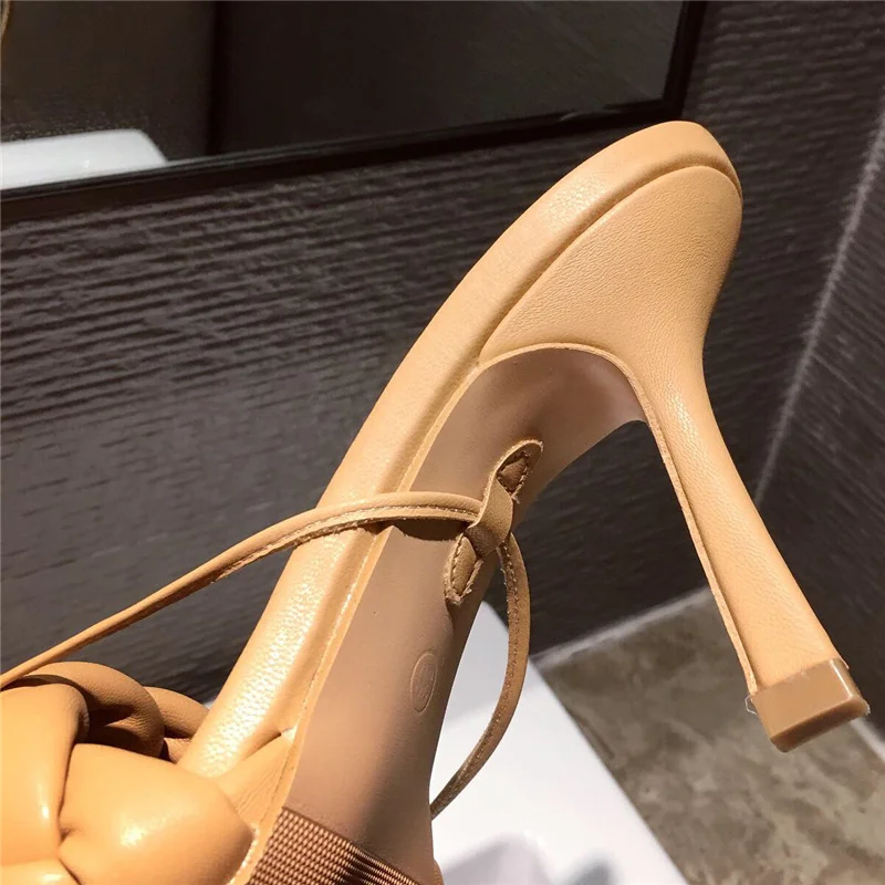 Женские мюли на каблуке 9 см синие туфли без задника роскошные брендовые