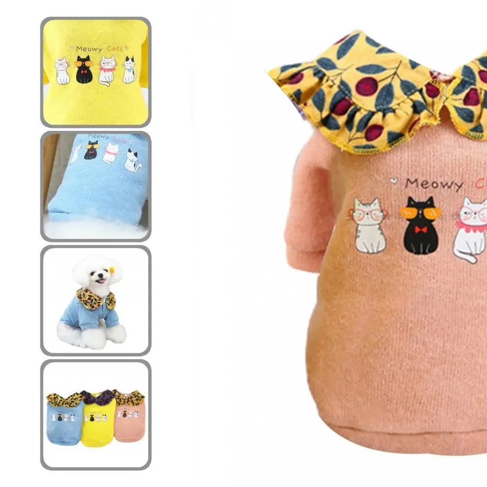

Skin-friendly Durable Puppy Woolen Yarn Shirt Clothes Non-allergic Pet Clothes Adorable Pet Supplies