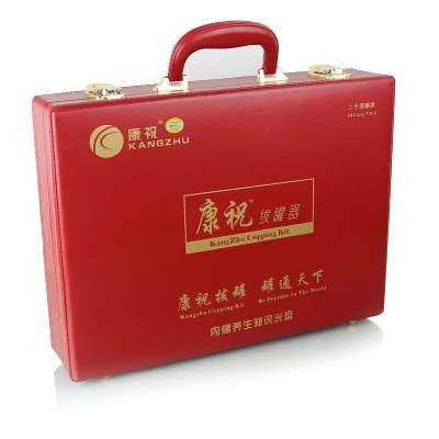 Набор вакуумных присосок KangZhu Deluxe 24 чашки с кожаным чехлом медицинские банки для