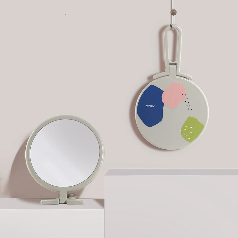 Цвета: розовый синий черный оранжевый милое складное зеркало для девочек изящное