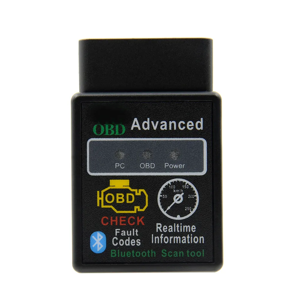 Белый V2.1 Bluetooth ELM327 ELM 327 OBDII диагностический интерфейс OBD2 Авто диагностический сканер для android Крутящий момент программного обеспечения - Цвет: Белый