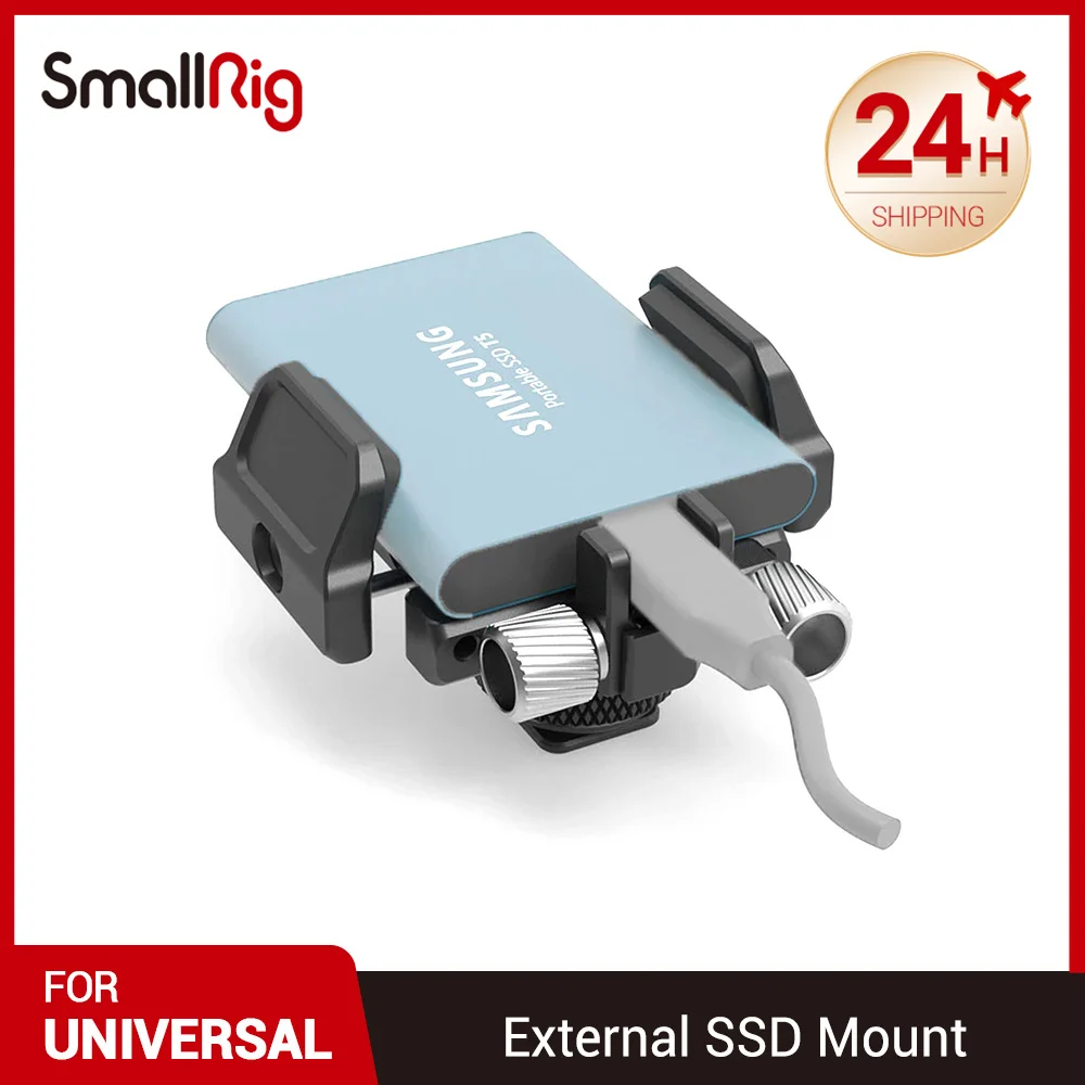

Зажим SmallRig для камеры DSLR Универсальный держатель для внешнего SSD для Samsung T5 SSD для Angelbird SSD2go pt Регулируемый 2343