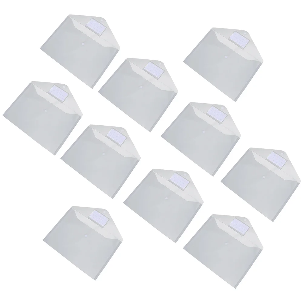 

10 Pcs File Storage Bags Test Paper Storage Bag Holder Transparent A4 File Bags