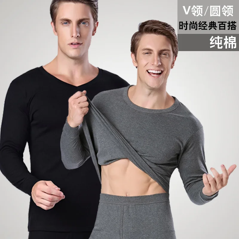 Thermal Underwear Sets For Men Winter Thermo Underwear Long Johns Winter Clothes Men Thick Thermal Clothing Solid Drop Shipping