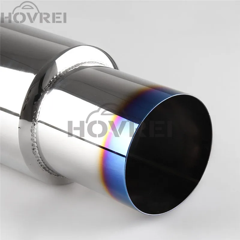 Универсальный 2 &quotвход 3&quot выход хром гоночный автомобиль глушитель трубы
