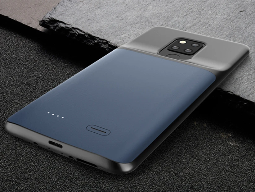 SeenDa 6000mah Battery Charger Case for Huawei Mate 20X Full Protect Shockproof Power Bank Case External Back Clip Battery Cover - Цвет: Темно-синий