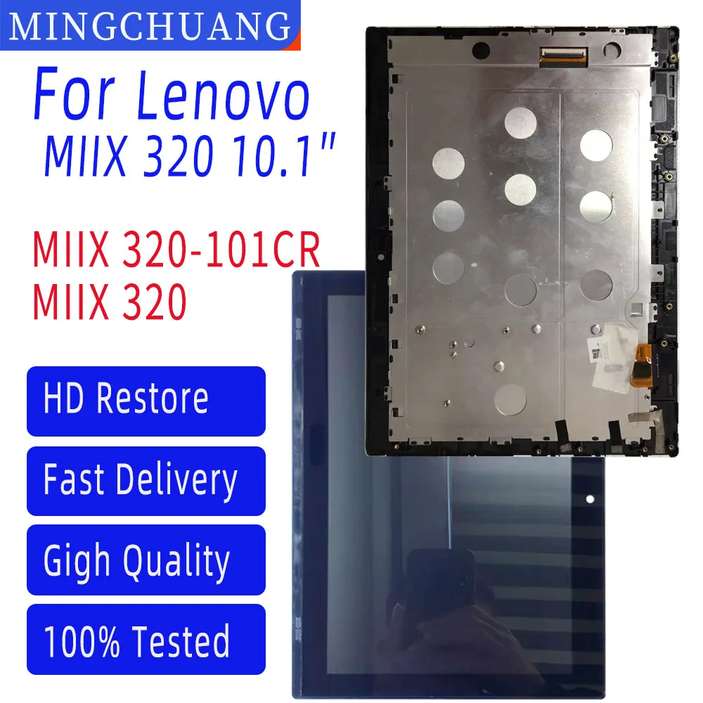 

10,1 дюймовый ЖК-Экран Lenovo MIIX320 MIIX 320 MIIX 320-101CR, сенсорный экран, дигитайзер в сборе, экран в сборе и рамка
