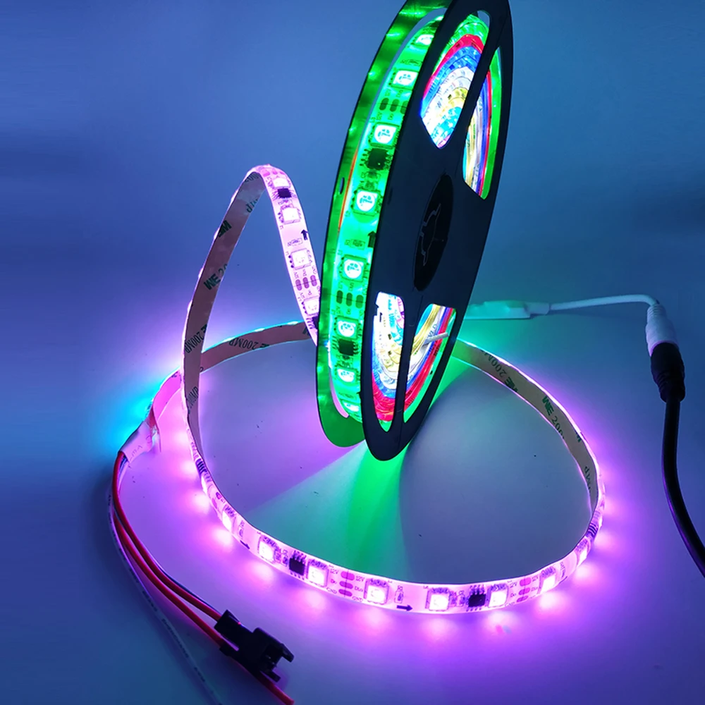 

5m DC12V WS2811 5050 RGB Addressable Led Pixel Strip Light Full Colors Led Strip Ribbon Flexible Digital Led Tape 1 Ic Control 3