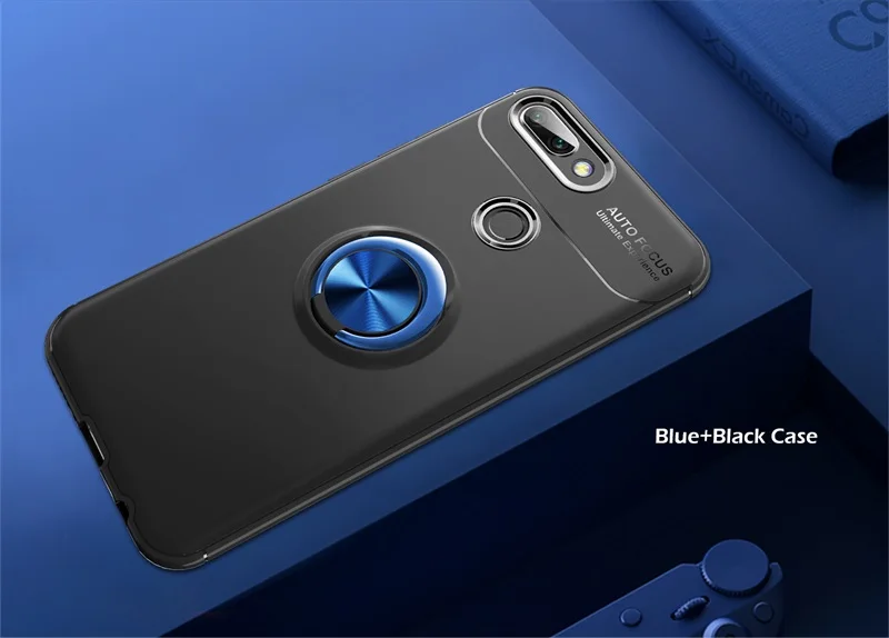 Blue Black Умный чехол huawei P для huawei P, роскошный Ультратонкий чехол для задней панели телефона, полный защитный чехол для huawei P, умный чехол - Цвет: Blue Black