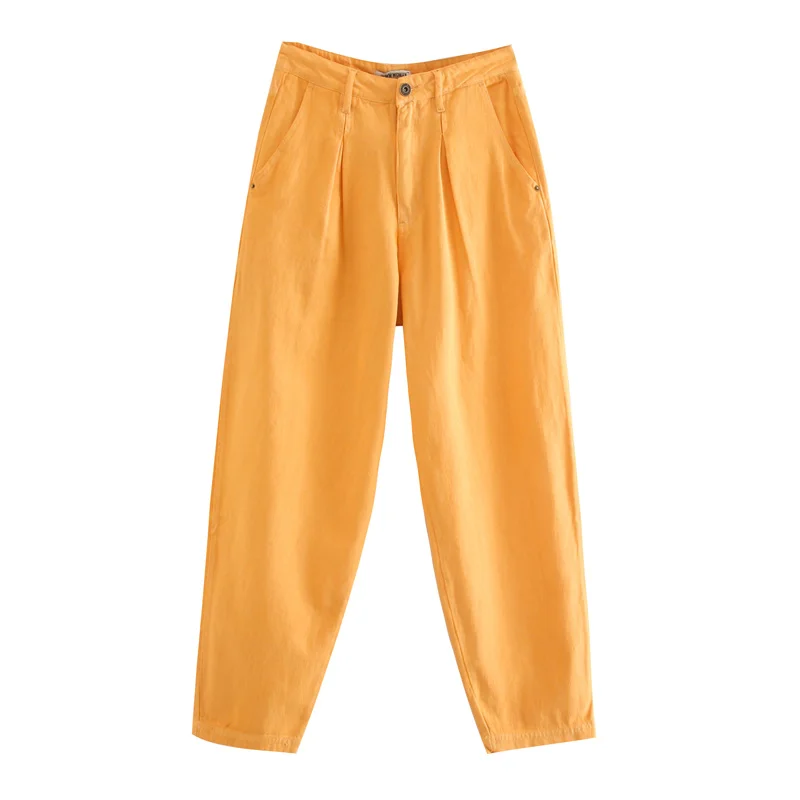 

Za Women Jeans 2021 High Waist Fashion Street Trousers Female Solid Casual Hot Sale Wide Leg Denim Pant Front Zipper Pants