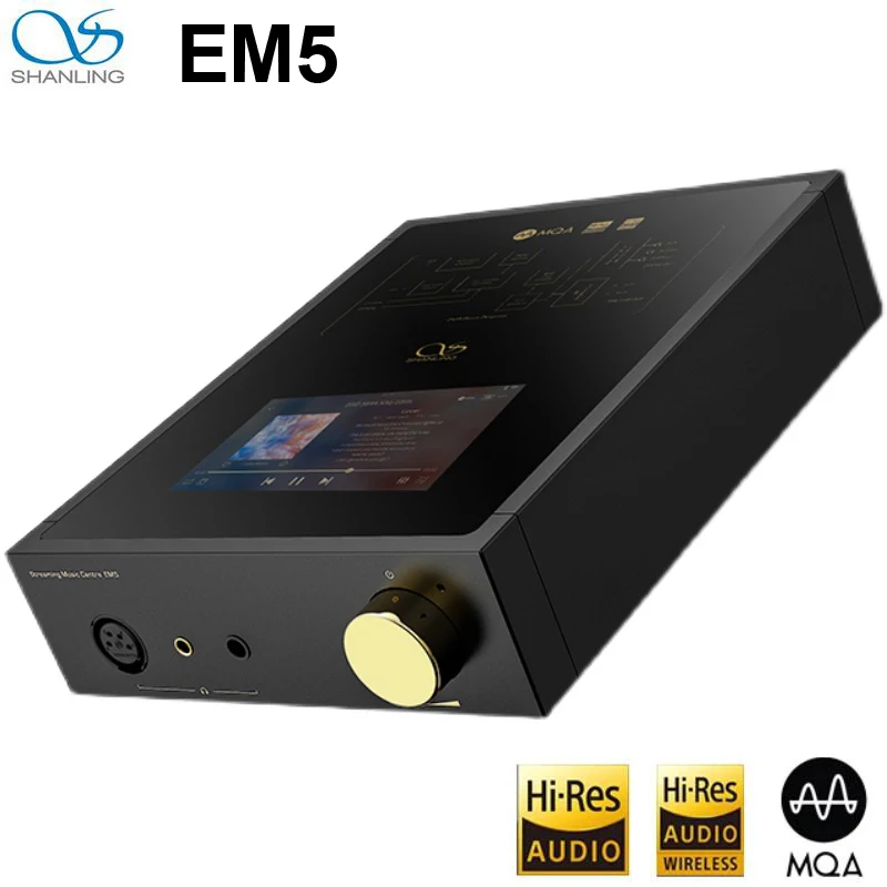 SHANLING EM5 Bluetooth Android Desktop Digital Music Player Streaming WiFi DAC AMP Headphone Amplifier AK4493 MQA PCM384 DSD512
