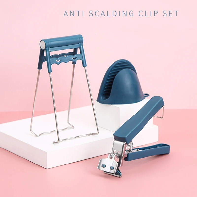 

Anti-scald Clamp Bowl Clamp High Temperature Resistant Non-slip Crockery Clamp Stainless Steel Tray Clamp Kitchen Bowl Set