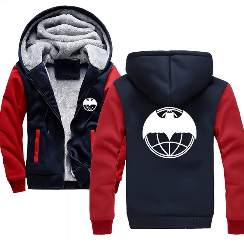 

Free Shipping Military Intelligence Printing Drawstring Pocket Hooded Sweatshirt Long Sleeve Zip Slim Coat Male Jacket All Sizes
