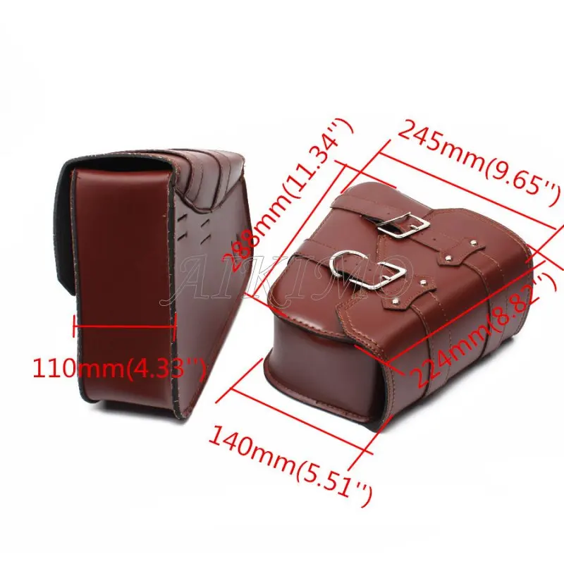 Седло для мотоцикла из искусственной кожи сумка багажа черная левая + правая