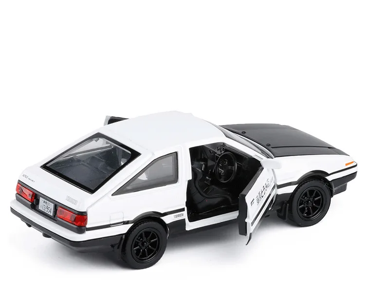 1:32 мультфильм начальный D AE86 сплав металла литья под давлением автомобили модельные автомобили RX7 тяните назад свет игрушки для детей горячий суперкар колеса