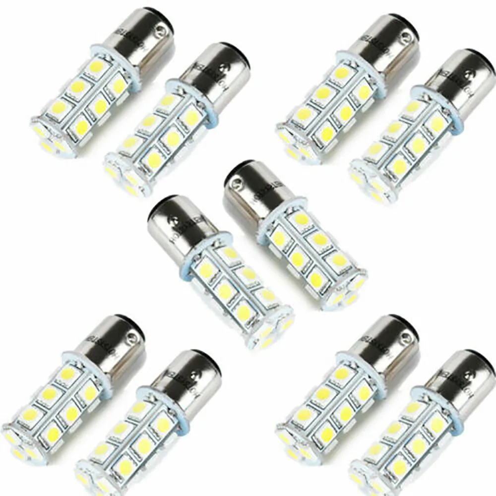 

12V LED Light Bulb 18-SMD 5050 Brake Parking Side Marker Stop Super White